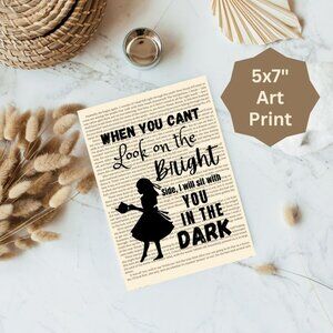 Alice in Wonderland Book Page Art Print, Bookish